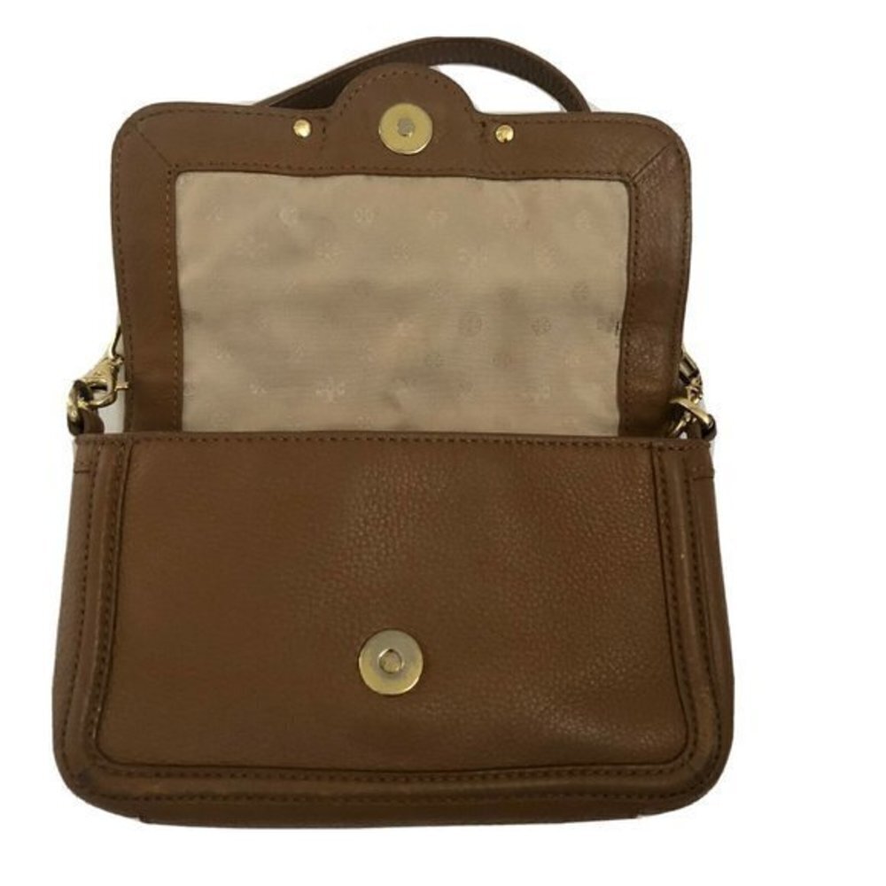 Tory Burch Handbag Crossbody Leather Camel Small - Picture 10 of 11
